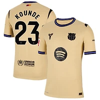 Jules Kounde Men's Nike  Gold Barcelona 2025/26 Away Match Authentic Custom Jersey