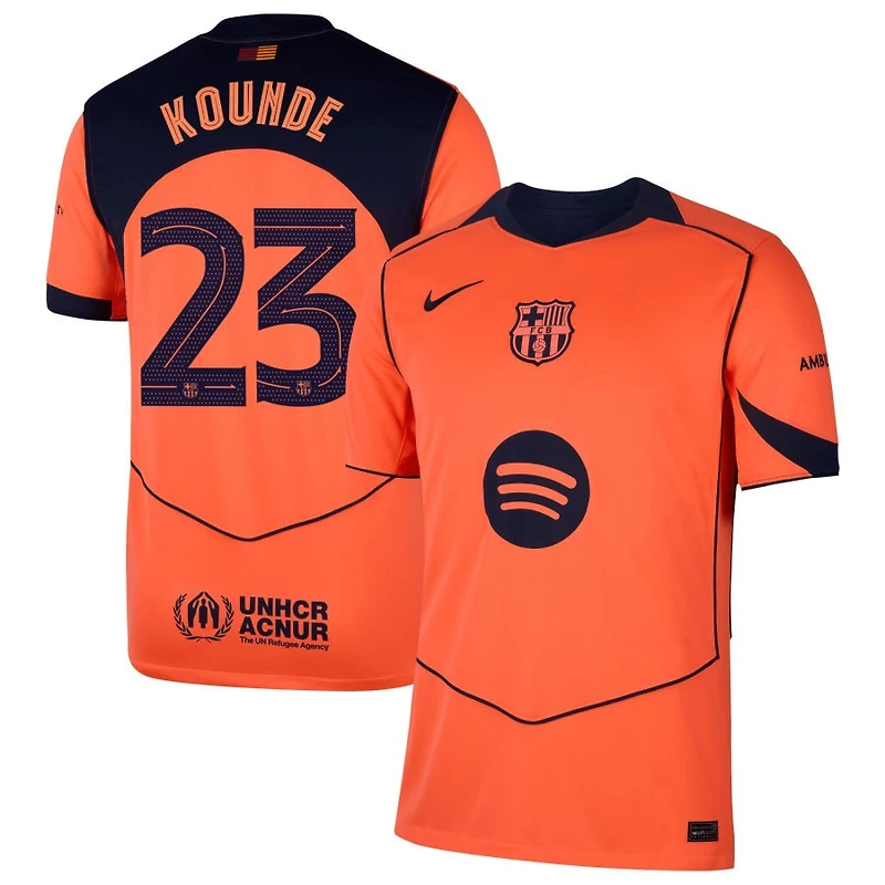 Jules Kounde Men's Nike Orange Barcelona 2025/26 Third Replica Jersey