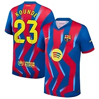 Jules Kounde Men's Nike Blue Barcelona 2025/26 Fourth Replica Custom Jersey