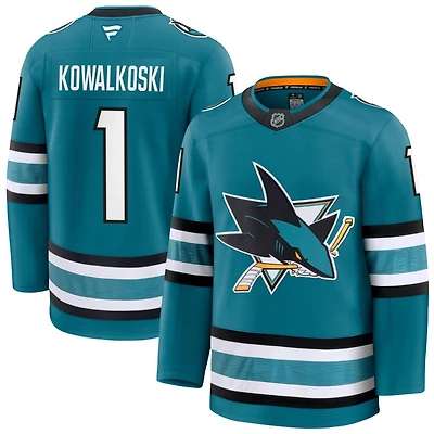 Justin Kowalkoski Men's Fanatics Teal San Jose Sharks Home Premium Custom Jersey
