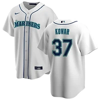 Jackson Kowar Men's Nike White Seattle Mariners Home Replica Custom Jersey