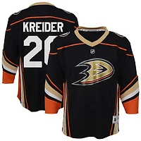 Chris Kreider Youth  Black Anaheim Ducks Home Replica Custom Jersey