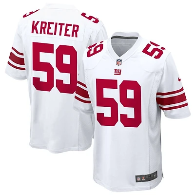 Casey Kreiter Men's Nike White New York Giants Custom Game Jersey