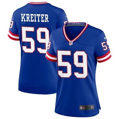 Casey Kreiter Women's Nike Royal New York Giants Classic Custom Game Jersey