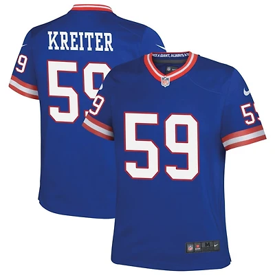 Casey Kreiter Youth Nike Royal New York Giants Classic Custom Game Jersey