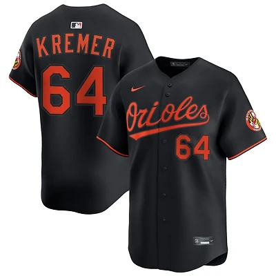 Dean Kremer Men's Nike Black Baltimore Orioles Alternate Limited Custom Jersey