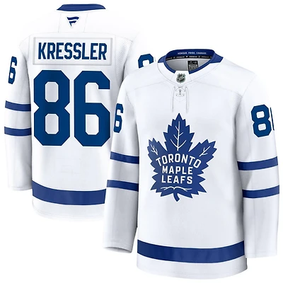 Braeden Kressler Men's Fanatics White Toronto Maple Leafs Away Premium Custom Jersey