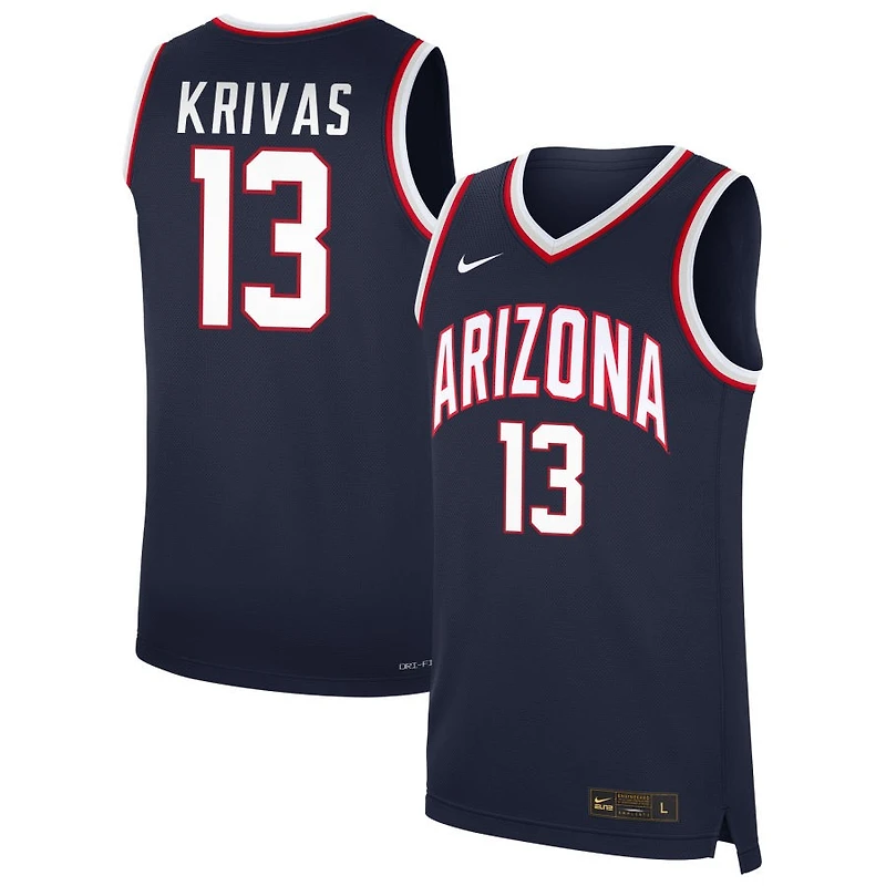Motiejus Krivas Unisex Nike  Navy Arizona Wildcats NIL Pick-A-Player Replica Basketball Jersey