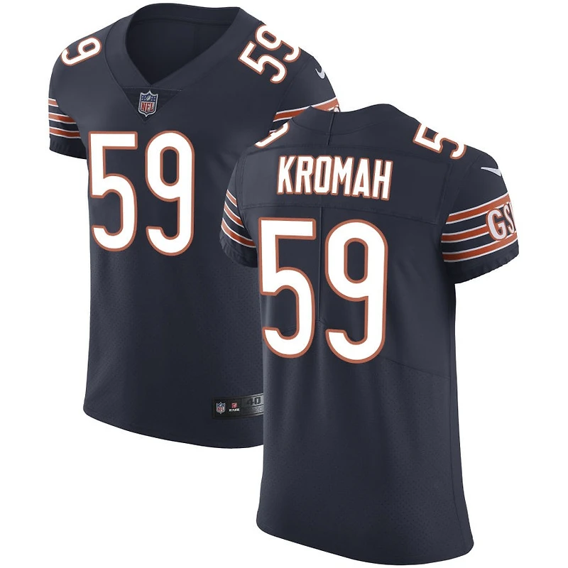 Jamree Kromah Men's Nike Navy Chicago Bears Vapor Untouchable Custom Elite Jersey