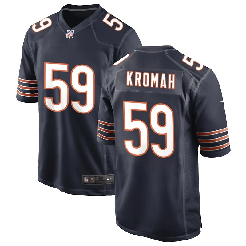 Jamree Kromah Men's Nike Navy Chicago Bears Custom Game Jersey