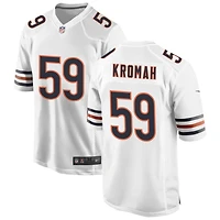 Jamree Kromah Men's Nike White Chicago Bears Custom Game Jersey
