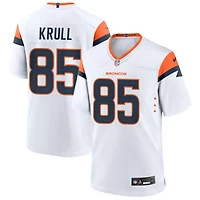 Lucas Krull Men's Nike  White Denver Broncos Mile High Collection Custom Game Jersey