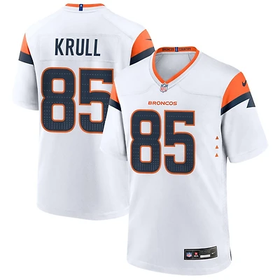 Lucas Krull Men's Nike  White Denver Broncos Mile High Collection Custom Game Jersey