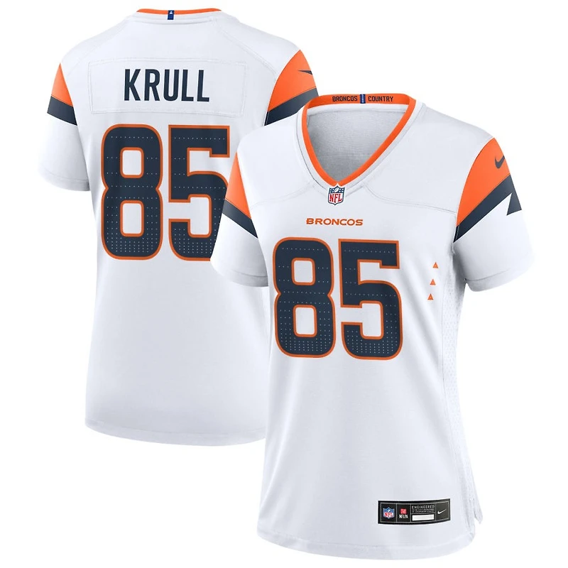 Lucas Krull Women's Nike  White Denver Broncos Mile High Collection Custom Game Jersey