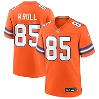 Lucas Krull Men's Nike Orange Denver Broncos Mile High Collection 1977 Throwback Custom Game Jersey