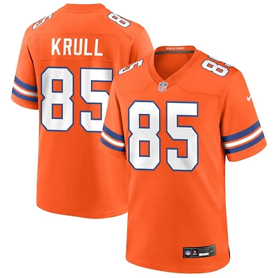 Lucas Krull Men's Nike Orange Denver Broncos Mile High Collection 1977 Throwback Custom Game Jersey