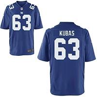Jake Kubas Youth Nike Royal New York Giants Custom Game Jersey