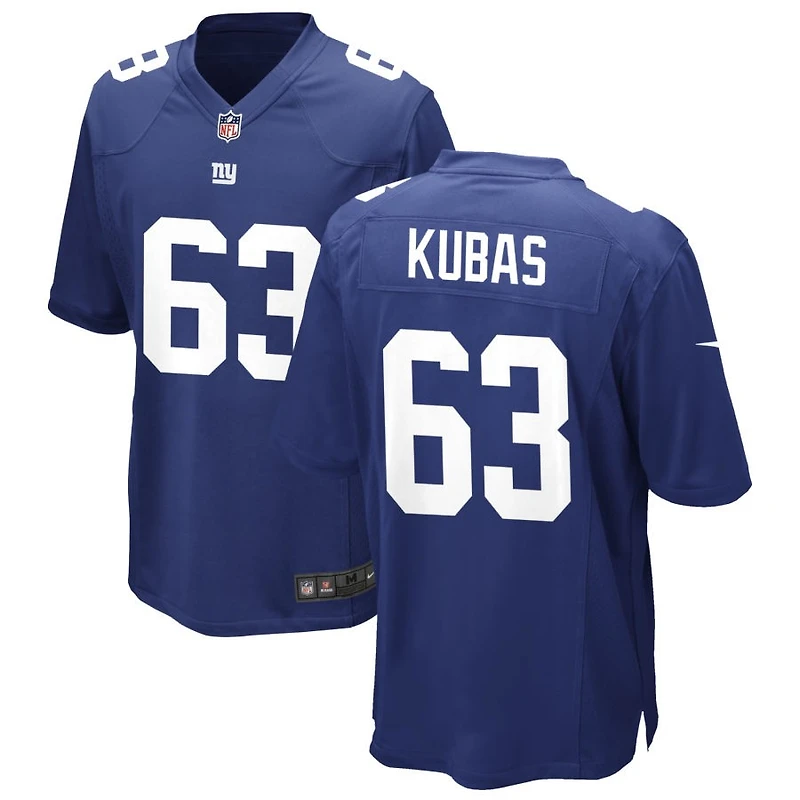 Jake Kubas Men's Nike Royal New York Giants Custom Game Jersey