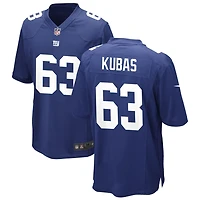 Jake Kubas Men's Nike Royal New York Giants Custom Game Jersey
