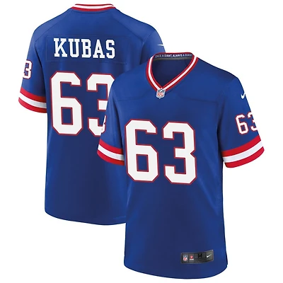 Jake Kubas Men's Nike Royal New York Giants Classic Custom Game Jersey