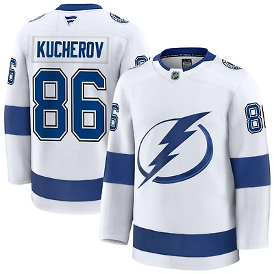 Nikita Kucherov Men's Fanatics White Tampa Bay Lightning Away Premium Custom Jersey
