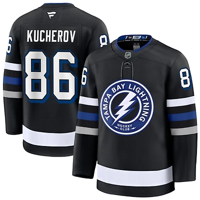 Nikita Kucherov Men's Fanatics Black Tampa Bay Lightning Alternate Premium Custom Jersey