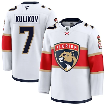Dmitry Kulikov Men's Fanatics White Florida Panthers Away Premium Custom Jersey