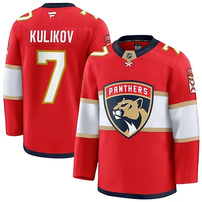 Dmitry Kulikov Men's Fanatics Red Florida Panthers Home Premium Custom Jersey