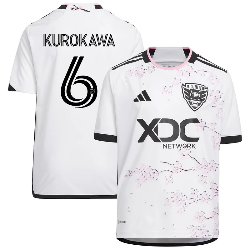 Keisuke Kurokawa Youth adidas White D.C. United 2023 The Cherry Blossom Kit Replica Custom Jersey
