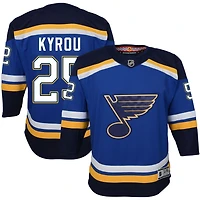 Jordan Kyrou Youth Blue St. Louis Blues Home Premier Custom Jersey