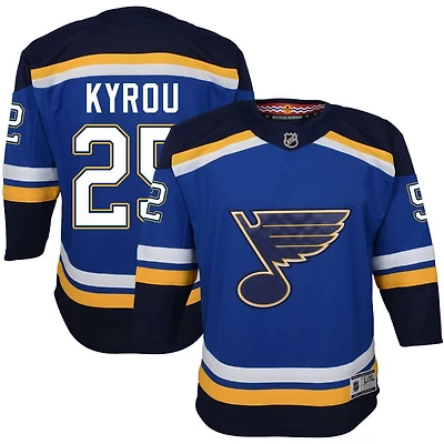 Jordan Kyrou Youth Blue St. Louis Blues Home Premier Custom Jersey