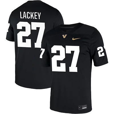 Jaylin Lackey Men's Nike Black Vanderbilt Commodores NIL Pick-A-Player Game Jersey