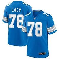 Tyler Lacy Men's Nike  Blue Detroit Lions Custom Game Jersey