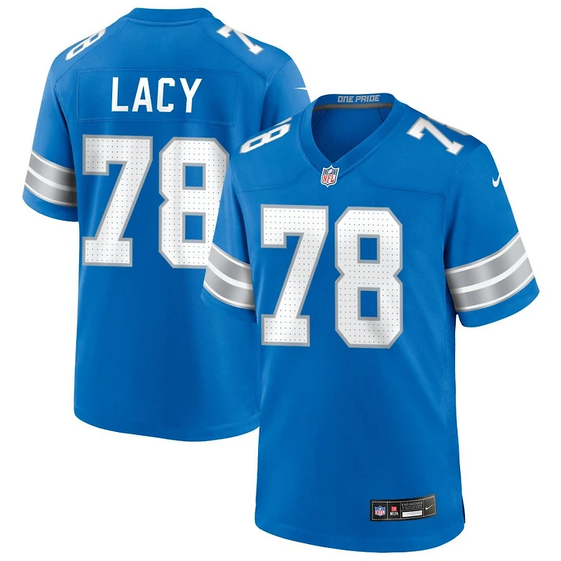 Tyler Lacy Men's Nike Blue Detroit Lions Custom Game Jersey