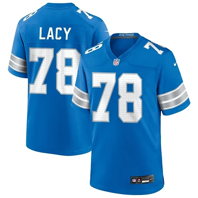 Tyler Lacy Men's Nike Blue Detroit Lions Custom Game Jersey