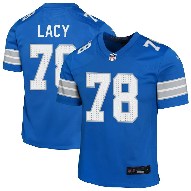Tyler Lacy Youth Nike Blue Detroit Lions Custom Game Jersey