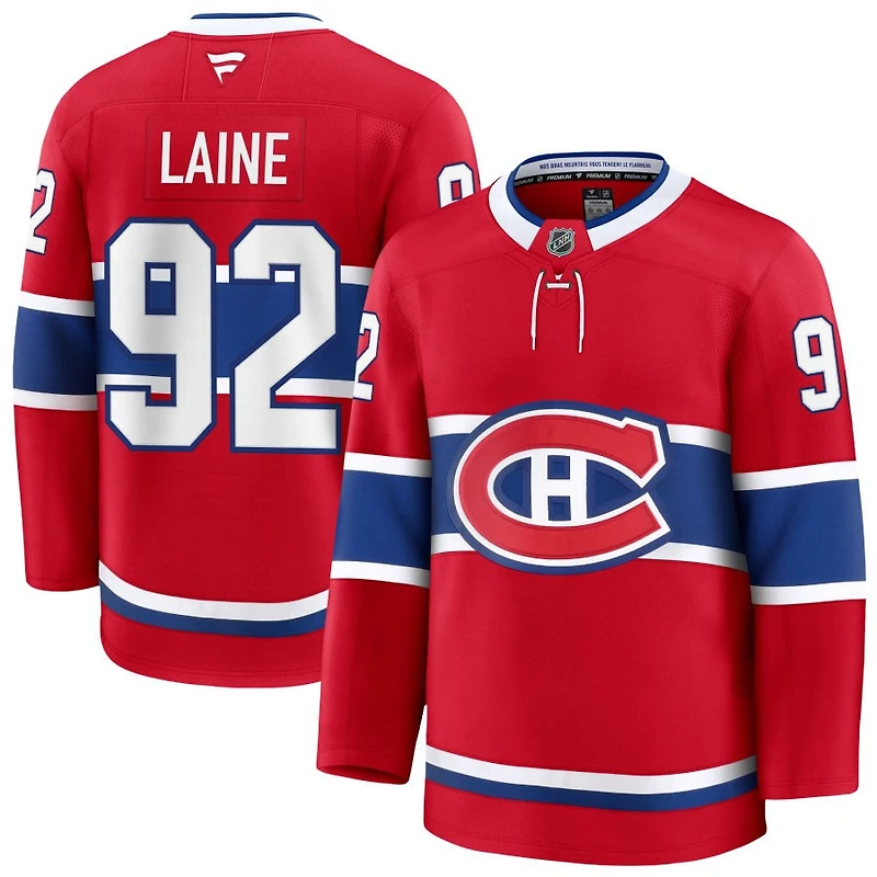 Patrik Laine Men's Fanatics Red Montreal Canadiens Home Premium Custom Jersey