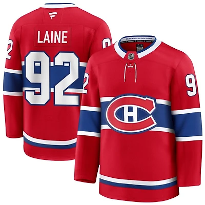 Patrik Laine Men's Fanatics Red Montreal Canadiens Home Premium Custom Jersey