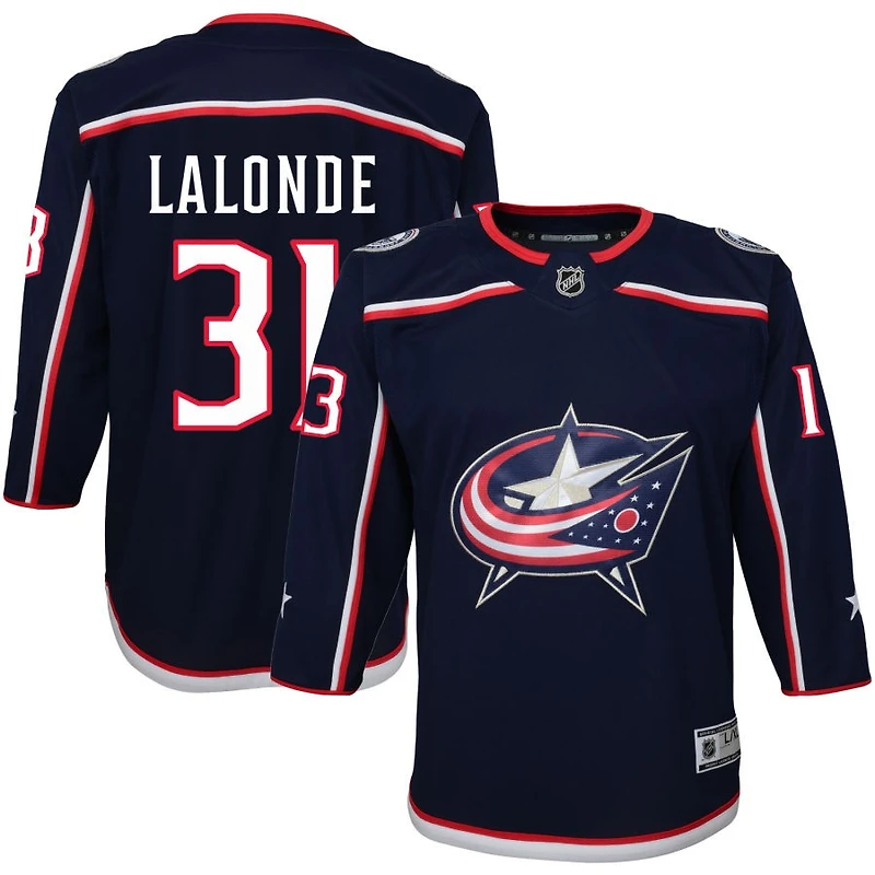 Nolan Lalonde Youth Navy Columbus Blue Jackets Home Premier Custom Jersey