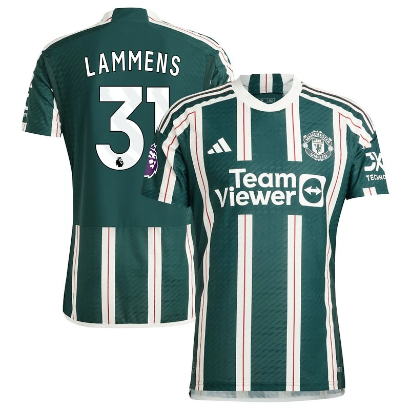 Senne Lammens Men's adidas  Green Manchester United 2023/24 Away Authentic Custom Jersey