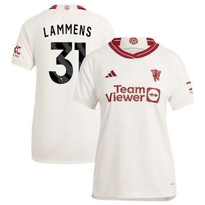 Senne Lammens Women's adidas  White Manchester United 2023/24 Third Replica Custom Jersey