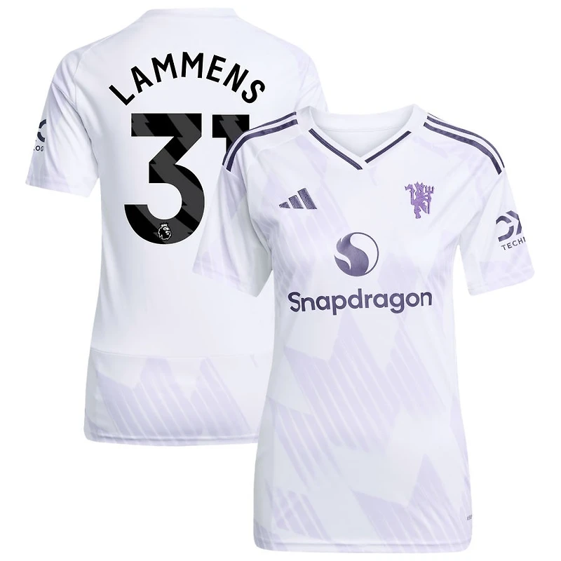 Senne Lammens Women's adidas White Manchester United 2025/26 Away Replica Custom Jersey