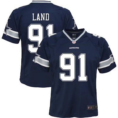 Isaiah Land Youth Nike Navy Dallas Cowboys Custom Game Jersey