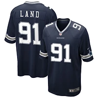 Isaiah Land Men's Nike Navy Dallas Cowboys Custom Game Jersey