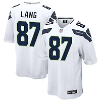 Marshall Lang Men's Nike  White Seattle Seahawks Custom Game Jersey
