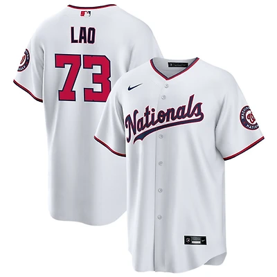 Sauryn Lao Youth Nike White Washington Nationals Replica Custom Jersey
