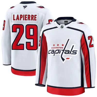 Hendrix Lapierre Men's Fanatics White Washington Capitals Away Premium Custom Jersey