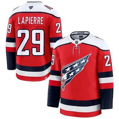 Hendrix Lapierre Men's Fanatics  Red Washington Capitals Alternate Premium Custom Jersey