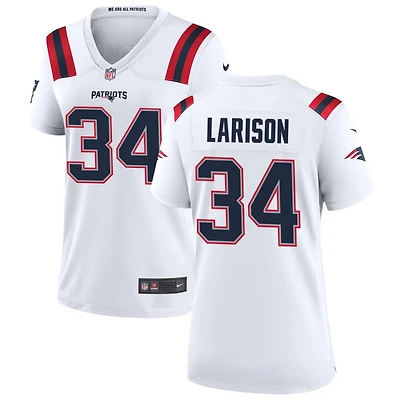 Lan Larison Women's Nike New England Patriots White Custom Game Jersey