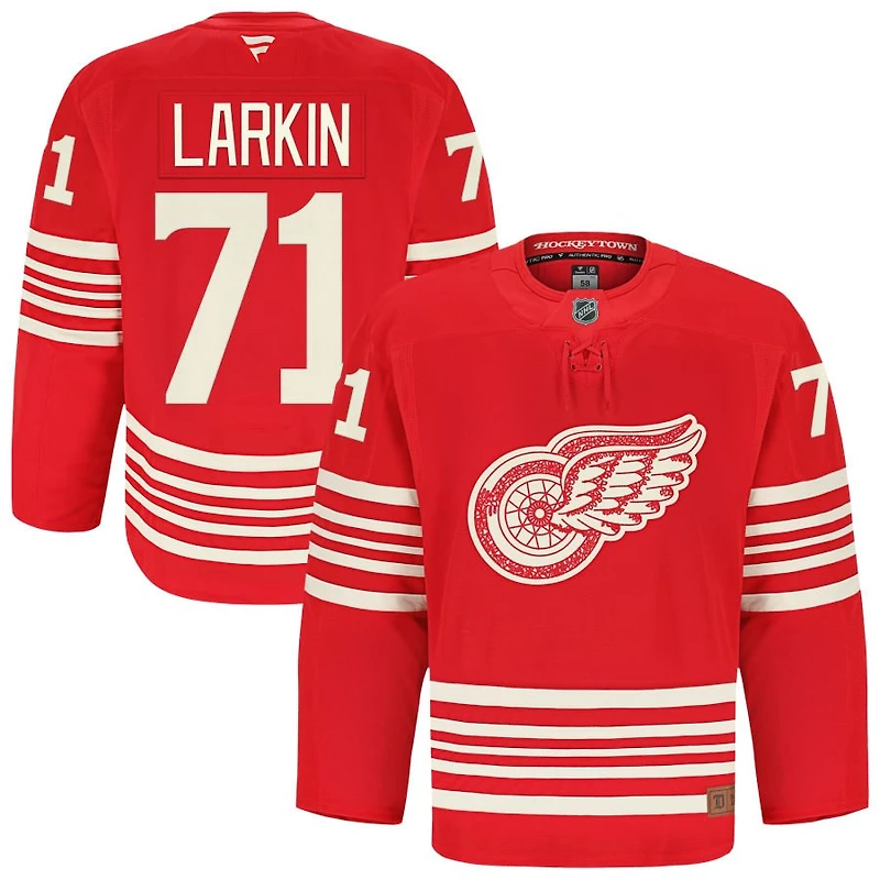 Dylan Larkin Men's Fanatics Red Detroit Red Wings Anniversary Authentic Pro Custom Jersey
